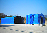 香川県水道局第二（第三）資材置場倉庫（開閉式テント倉庫）